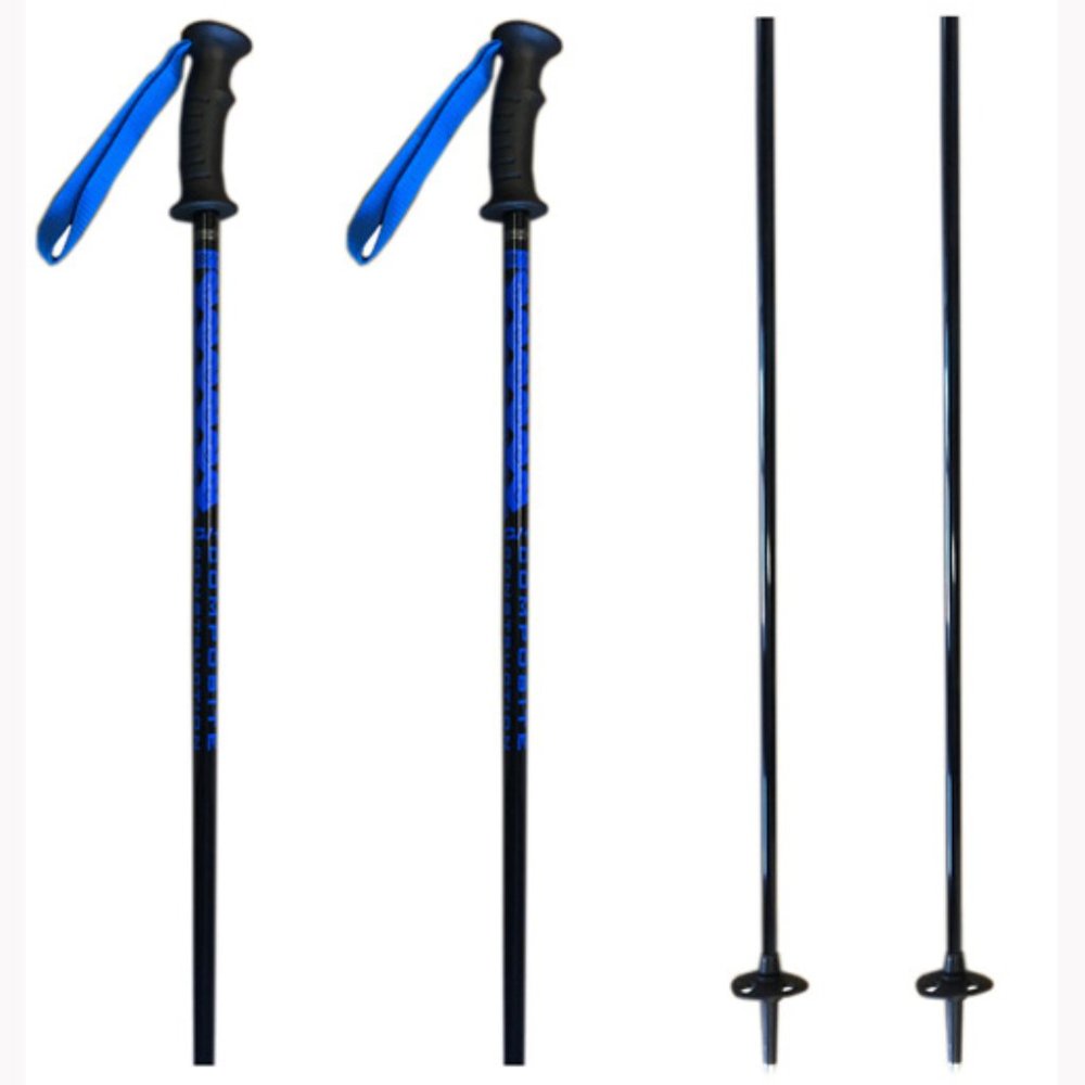 K2 Composite Power Ski Poles Ski Skiing Pole w/Tab Grip Black Blue 38"  95cm NEW
